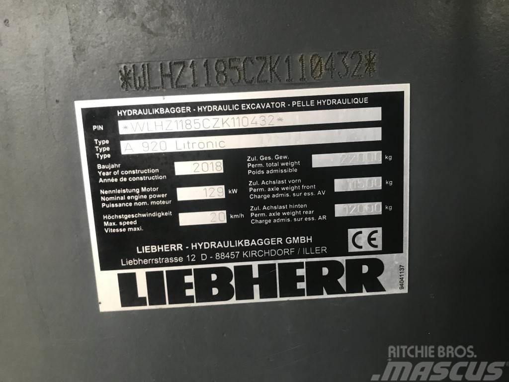 Liebherr A 920 Litronic Hjulgravere