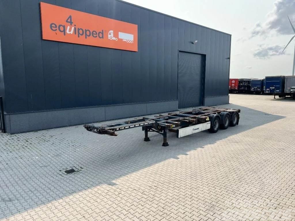 Krone 45FT HC, BPW, extendable front+ rear+ bumper, NL-c Containerchassis Semitrailere