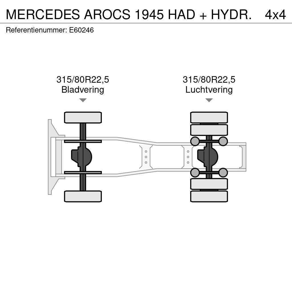 Mercedes-Benz AROCS 1945 HAD + HYDR. Trekkvogner