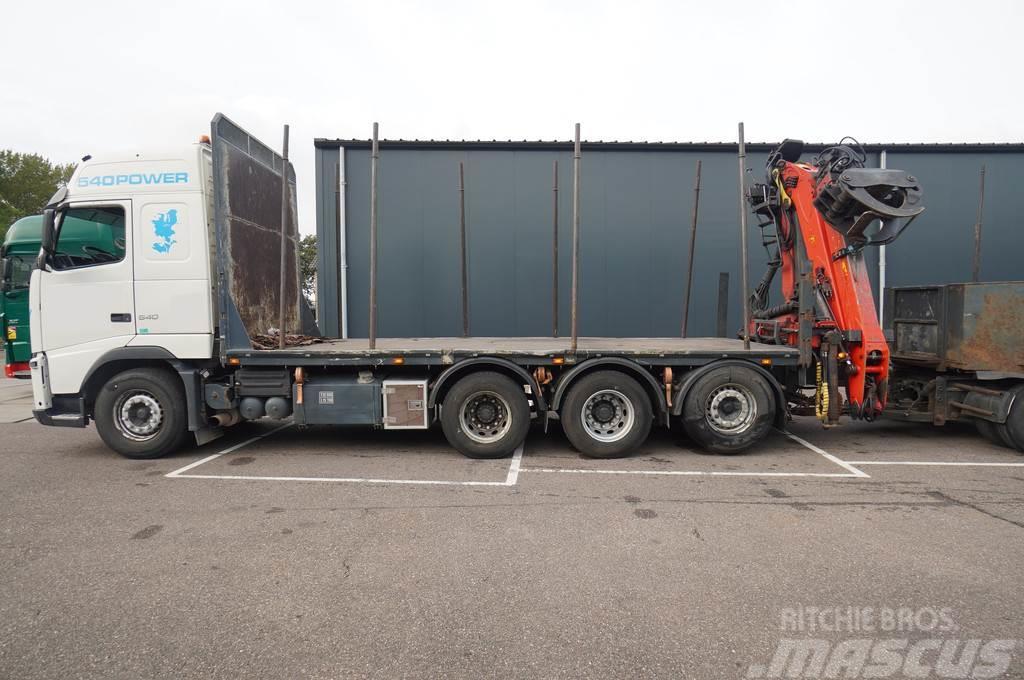 Volvo FH540 8X4 TIMBER WOOD TRANSPORT COMBI WITH TRAILER Allterreng kraner