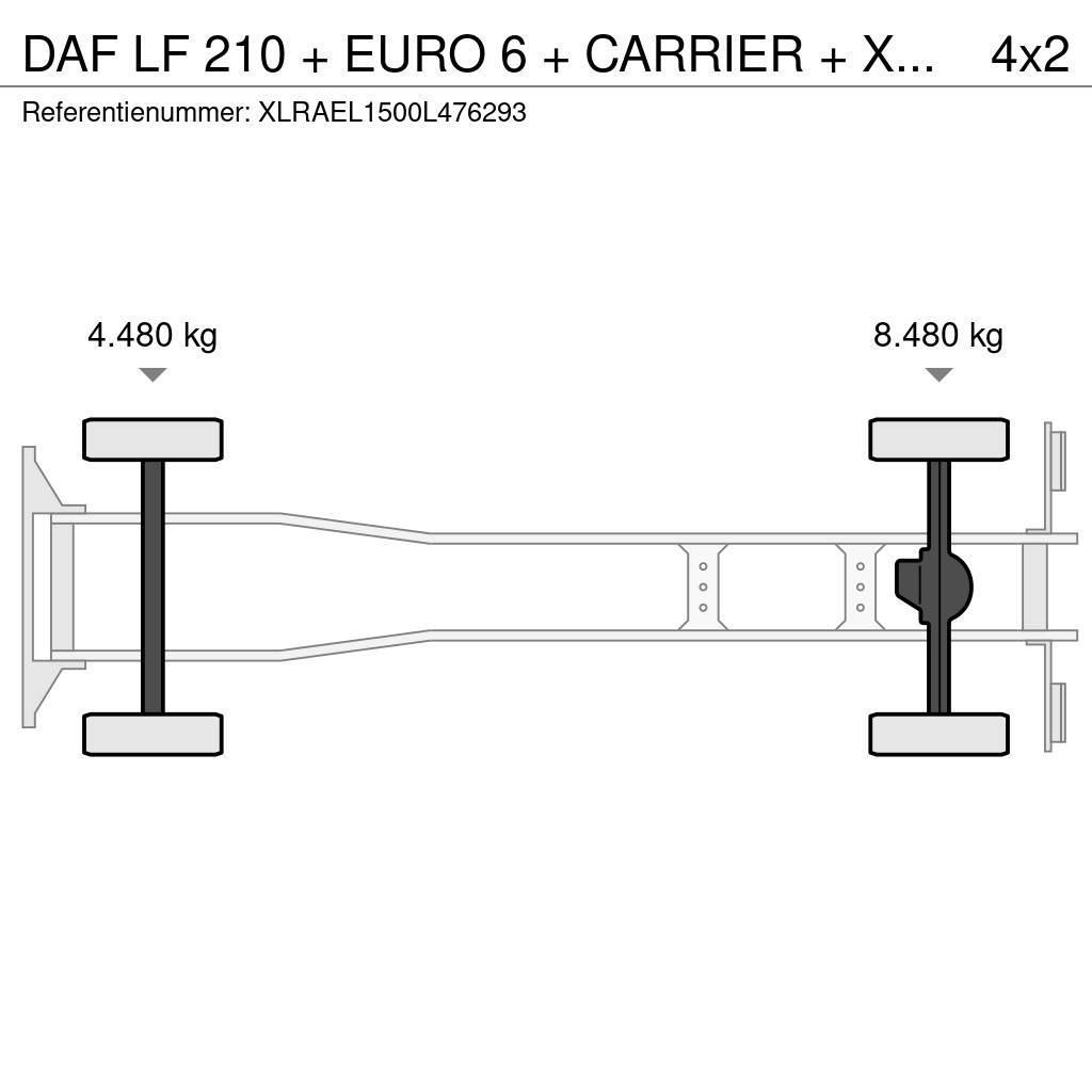 DAF LF 210 + EURO 6 + CARRIER + XARIOS 600 MT + NL apk Skapbiler Frys/kjøl/varme