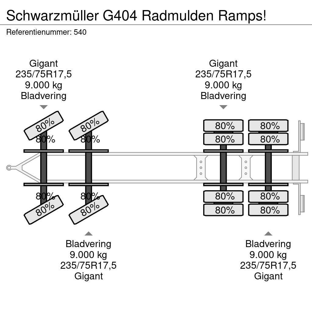 Schwarzmüller G404 Radmulden Ramps! Maskinhenger