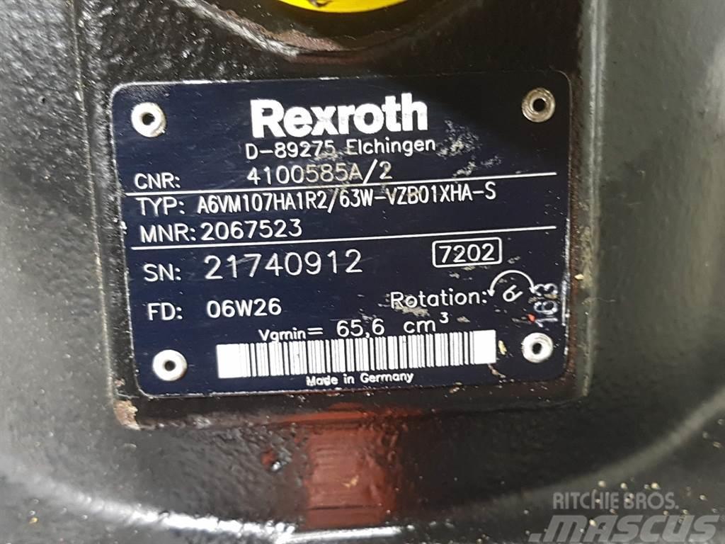 Ahlmann AZ150-Rexroth A6VM107HA1R2/63W-Drive motor Hydraulikk
