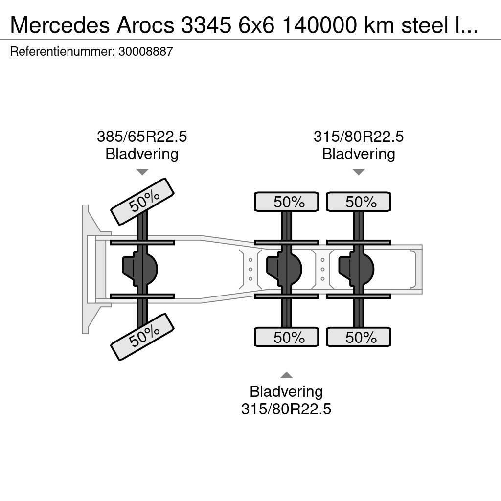 Mercedes-Benz Arocs 3345 6x6 140000 km steel lames Trekkvogner