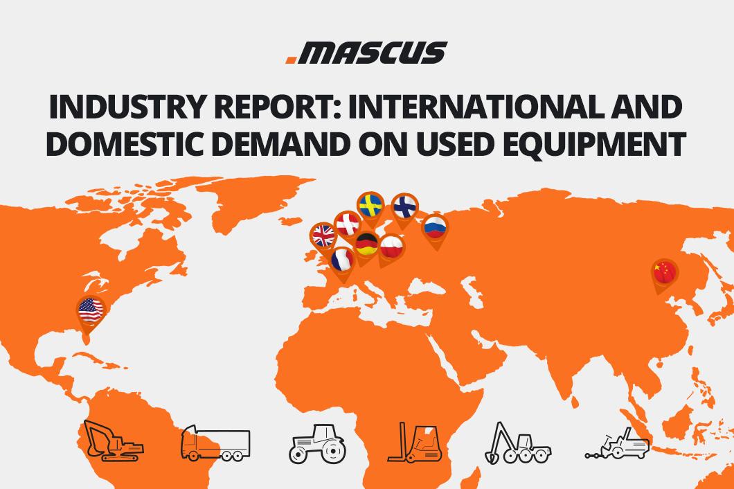 Bransje Rapport: Internasjonal og innenlandsk etterspørsel etter brukt utstyr som er annonsert på Mascus, september-oktober 2019