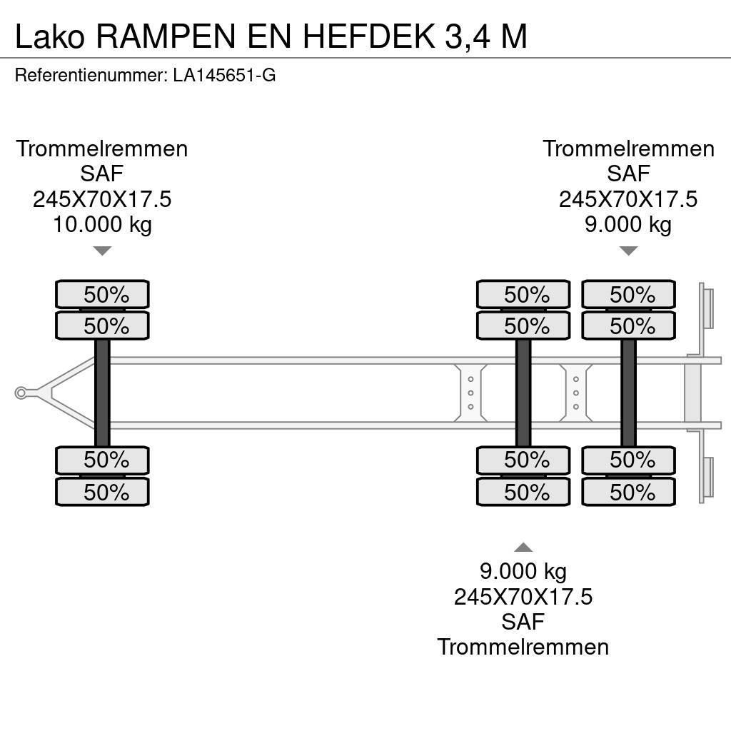 Lako RAMPEN EN HEFDEK 3,4 M Low loaders