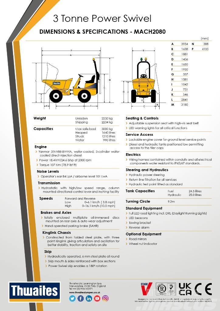 Thwaites 3T Site dumpers