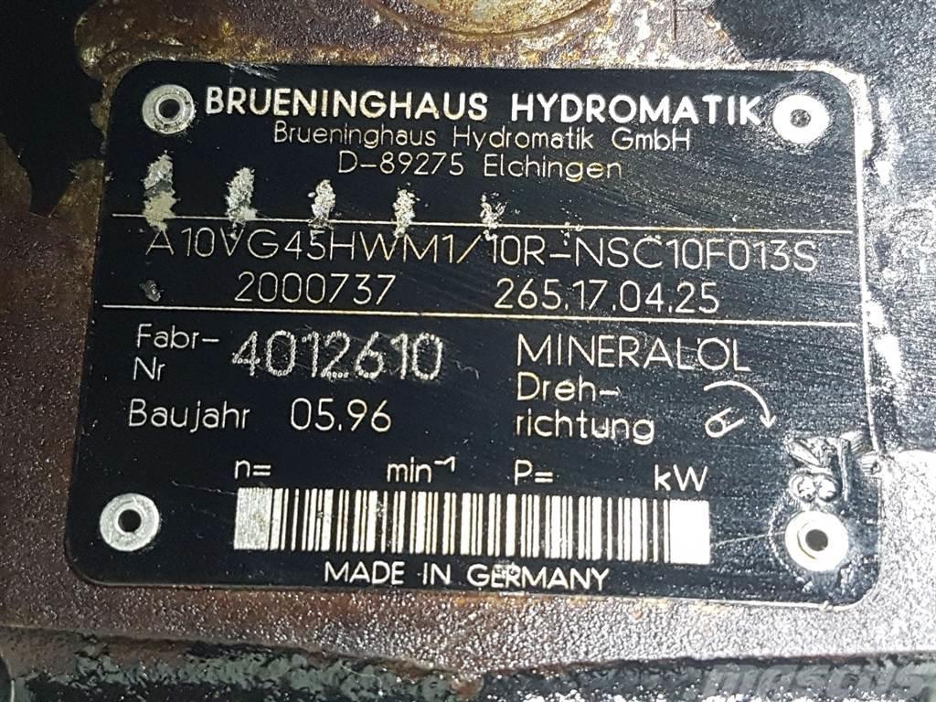 Brueninghaus Hydromatik A10VG45HWM1/10R-R902000737-Drive pump/Fahrpumpe Hydraulics