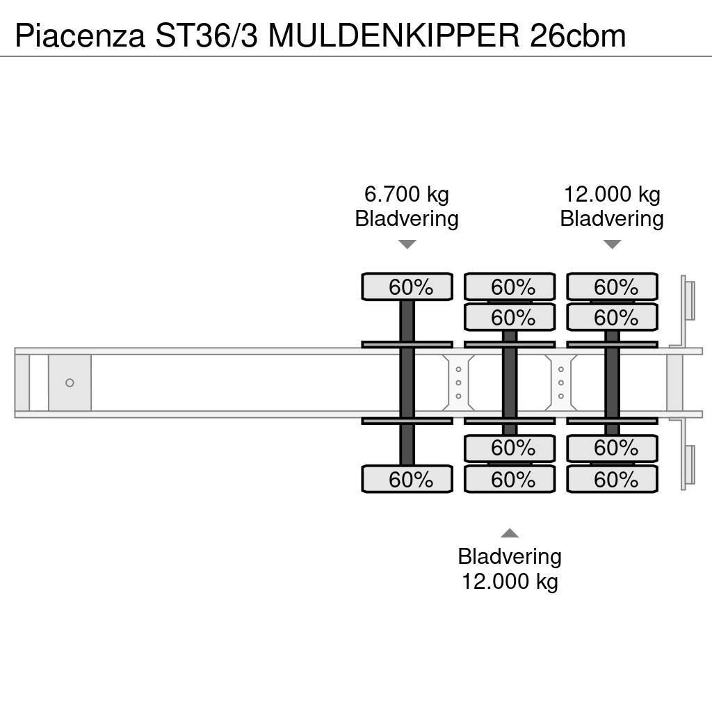 Piacenza ST36/3 MULDENKIPPER 26cbm Tipper semi-trailers