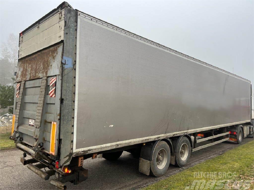 Fruehauf 13,6 mtr box - lodretstående lift Box body semi-trailers