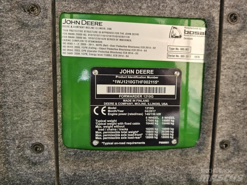 John Deere 1210 G Hogstmaskiner
