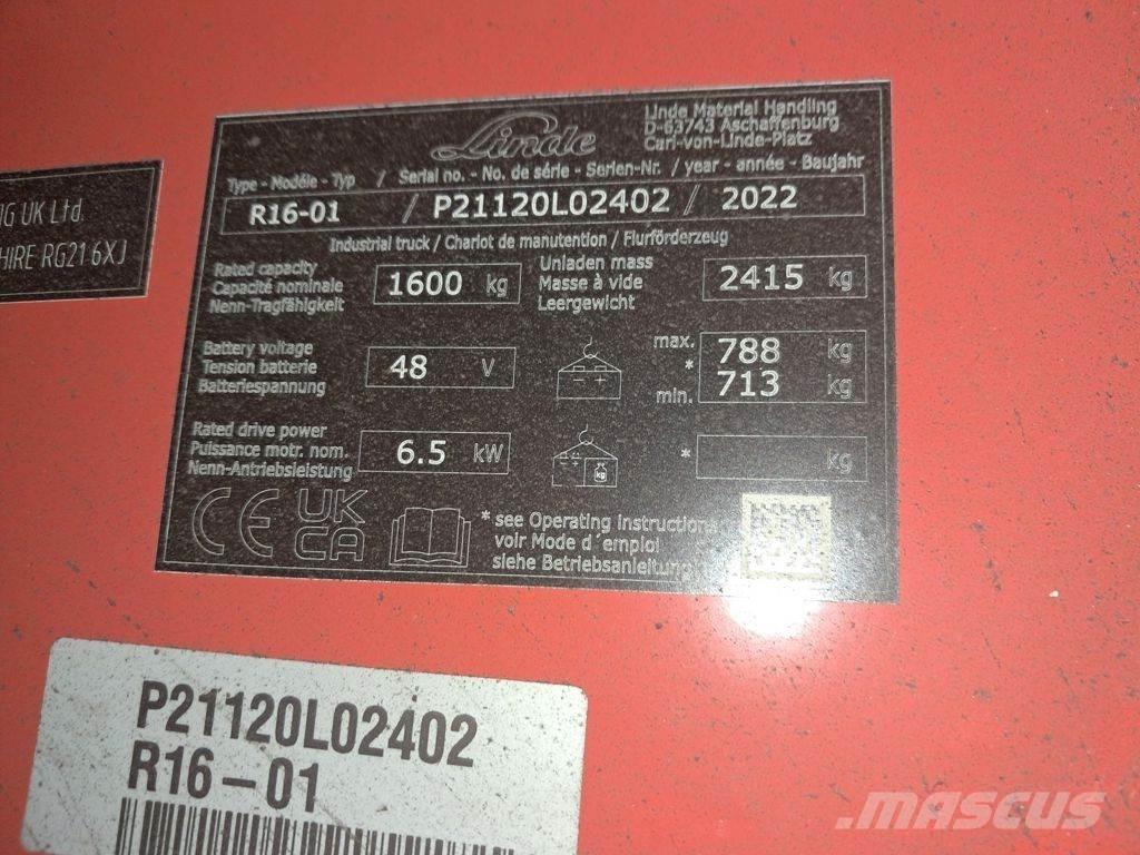Linde R16-01 Elektriske trucker