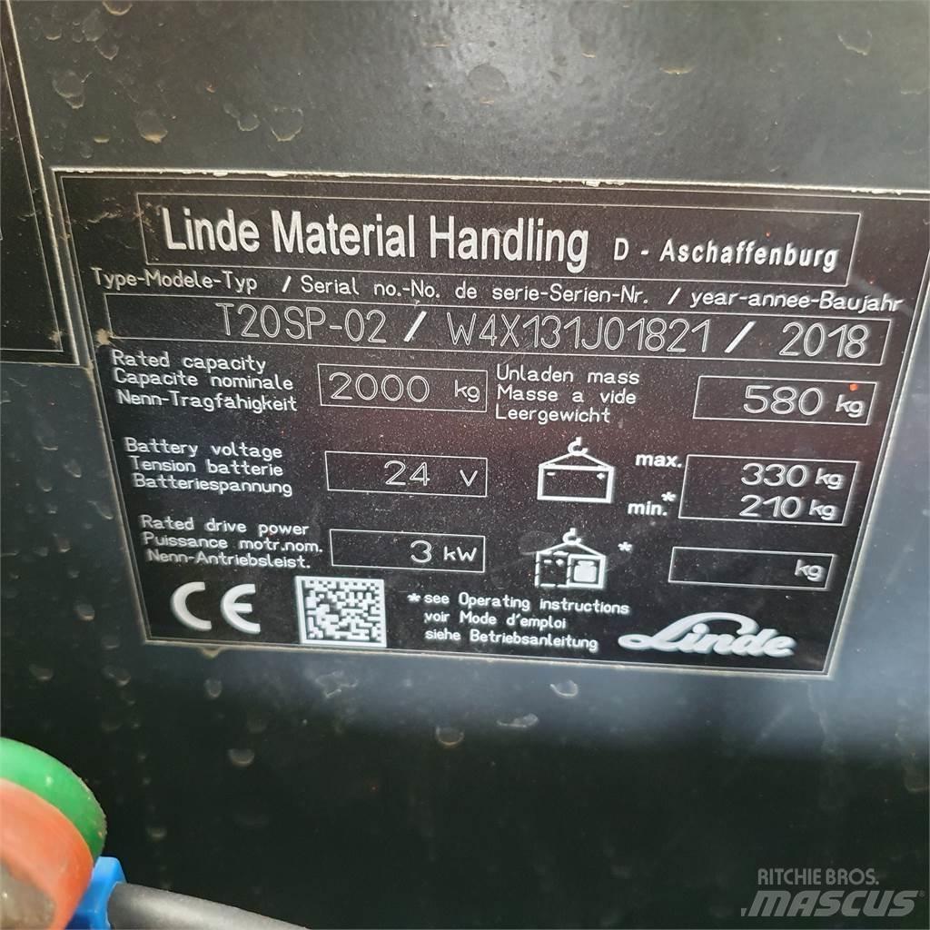 Linde T20SP kurz Lavtløftende truck