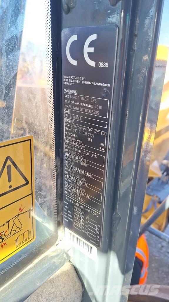 Bell B 40 E Rammestyrte Dumpere