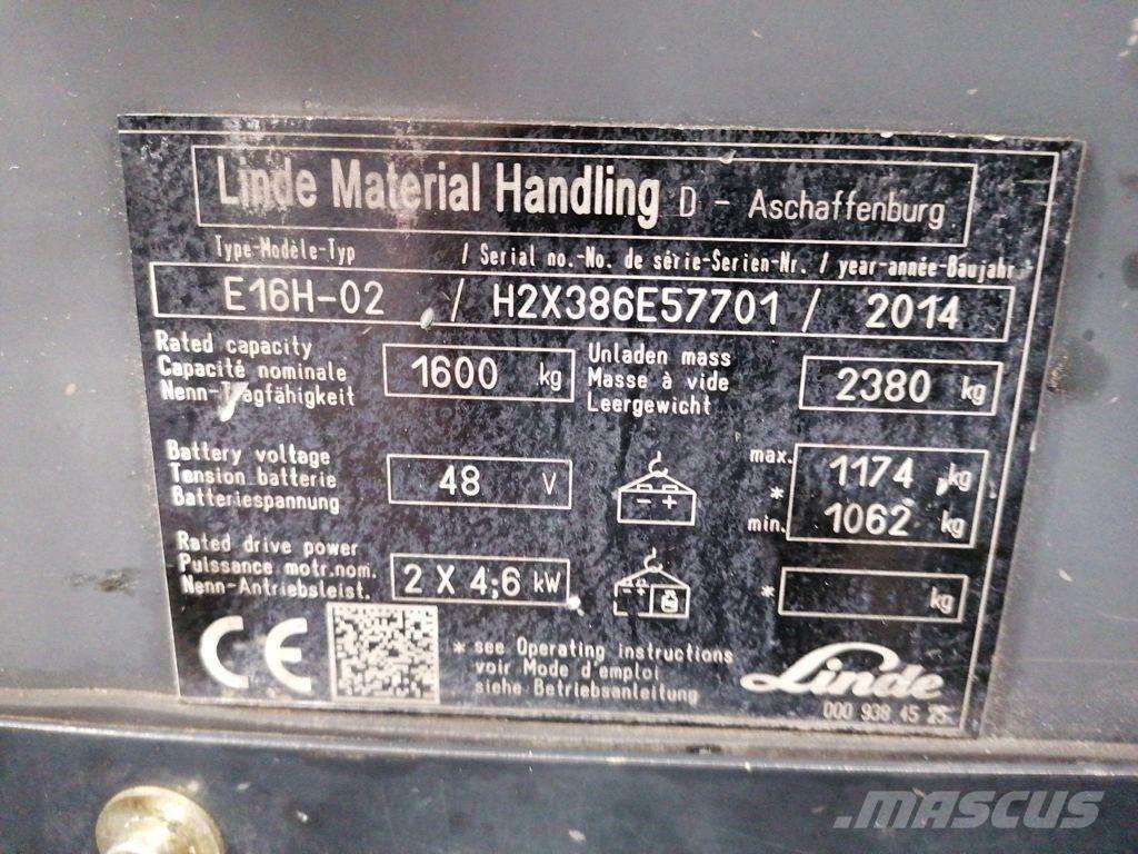 Linde E16H-02 Elektriske trucker