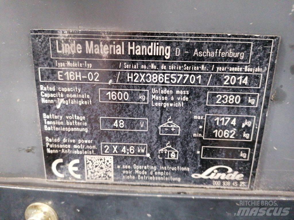 Linde E16H-02 Elektriske trucker
