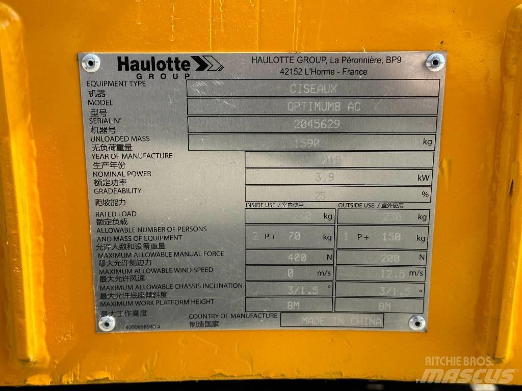 Haulotte OPTIMUM 8 Sakselifter