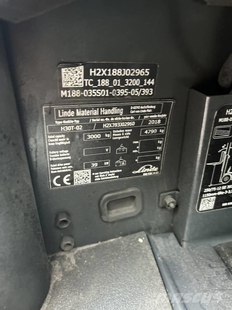 Linde H30T-02 Propan trucker