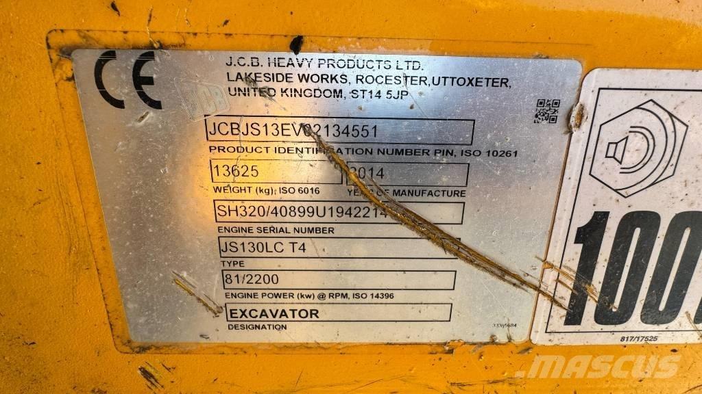 JCB JS 130 LC Beltegraver