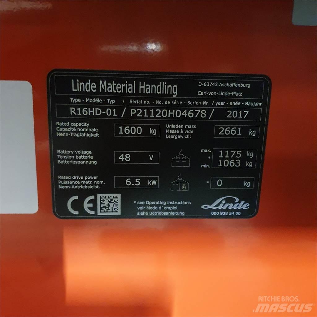 Linde R16HD Skyvemasttruck