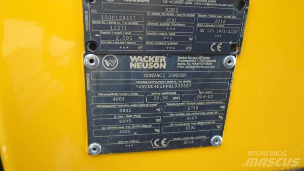 Wacker Neuson 4001 s Mini dumpere