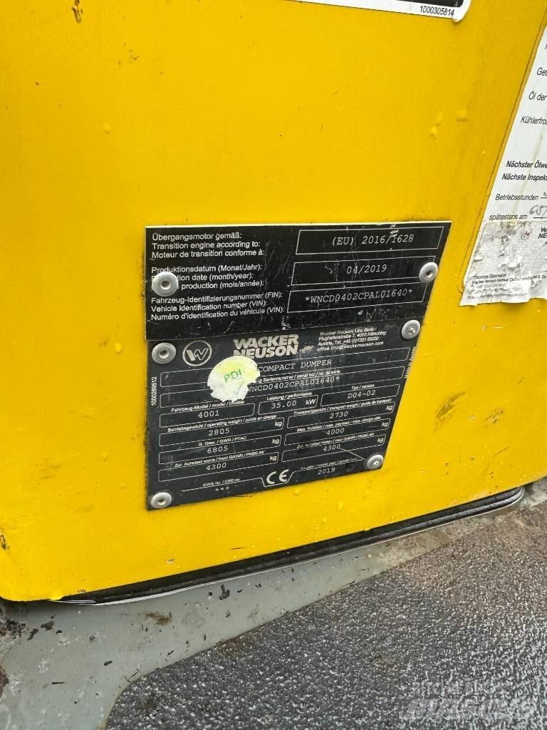Wacker Neuson 4001 Mini dumpere