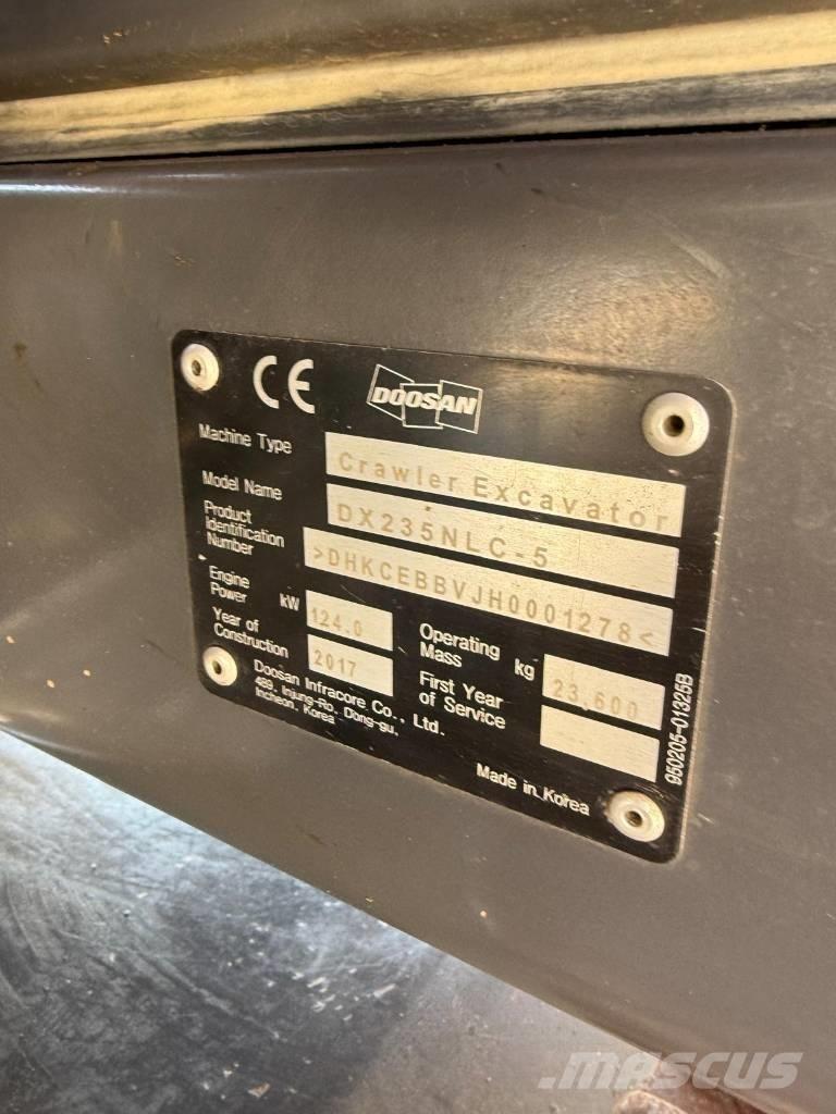Doosan DX 235 NLC-5 Beltegraver