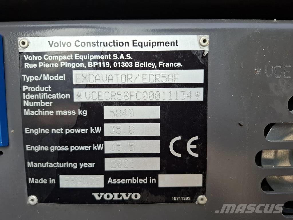 Volvo ECR 58 F Minigravere <7t