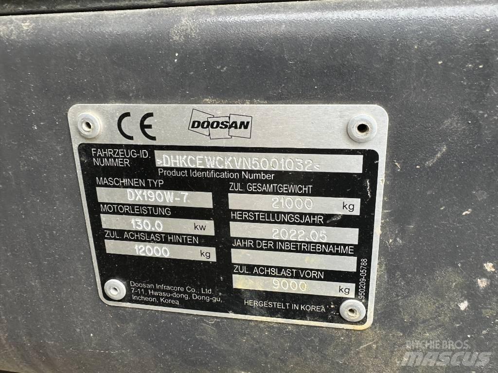 Doosan DX 190 W-7 Hjulgravere
