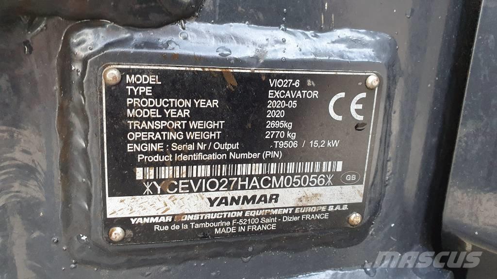 Yanmar VIO 27-6 Minigravere <7t