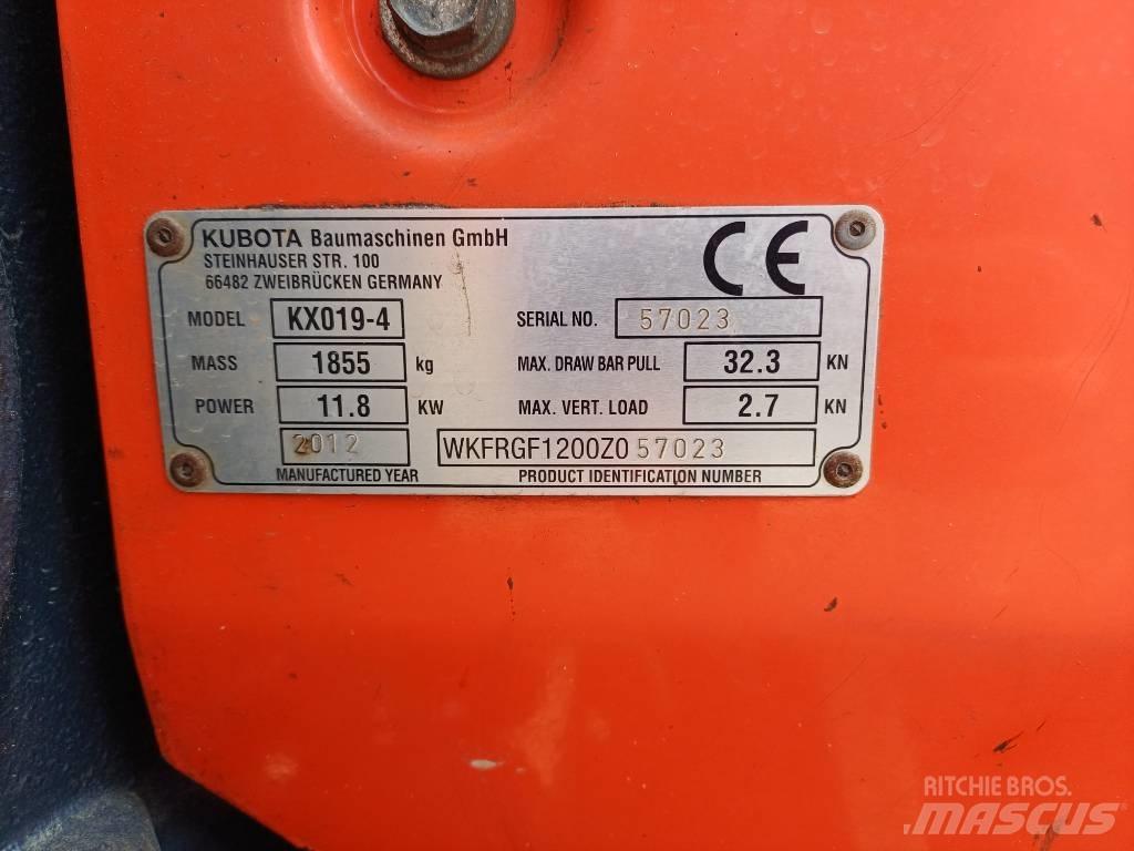 Kubota KX 019-4 Minigravere <7t
