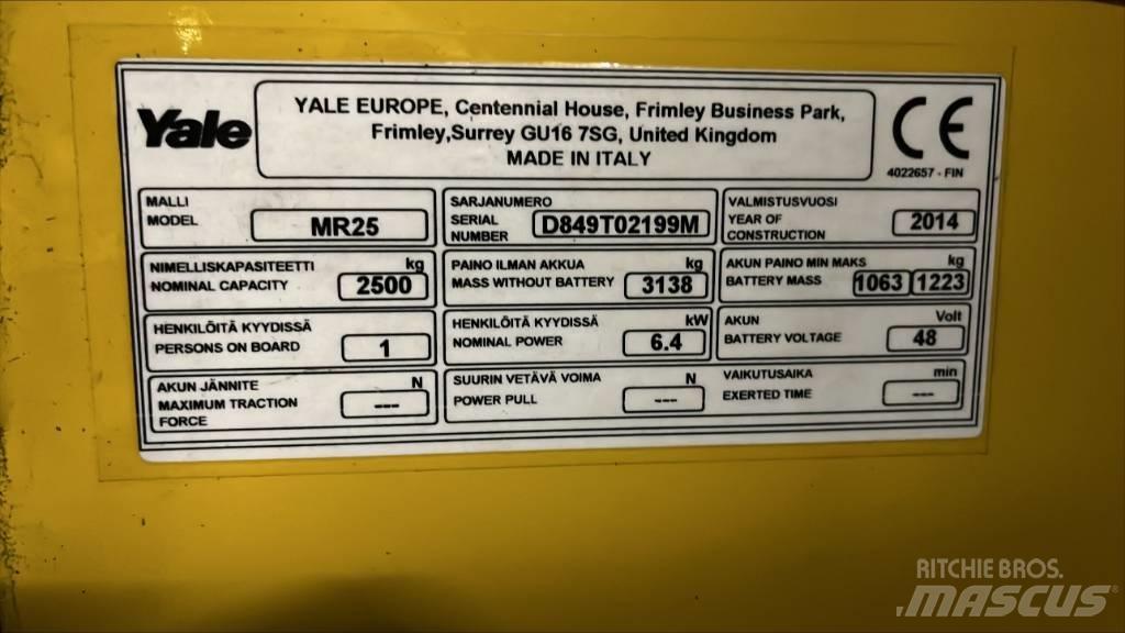 Yale MR25 Skyvemasttruck