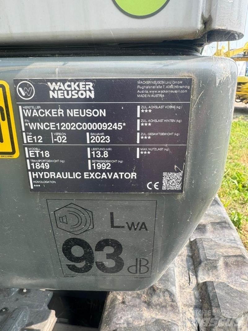 Wacker ET 18 Minigravere <7t