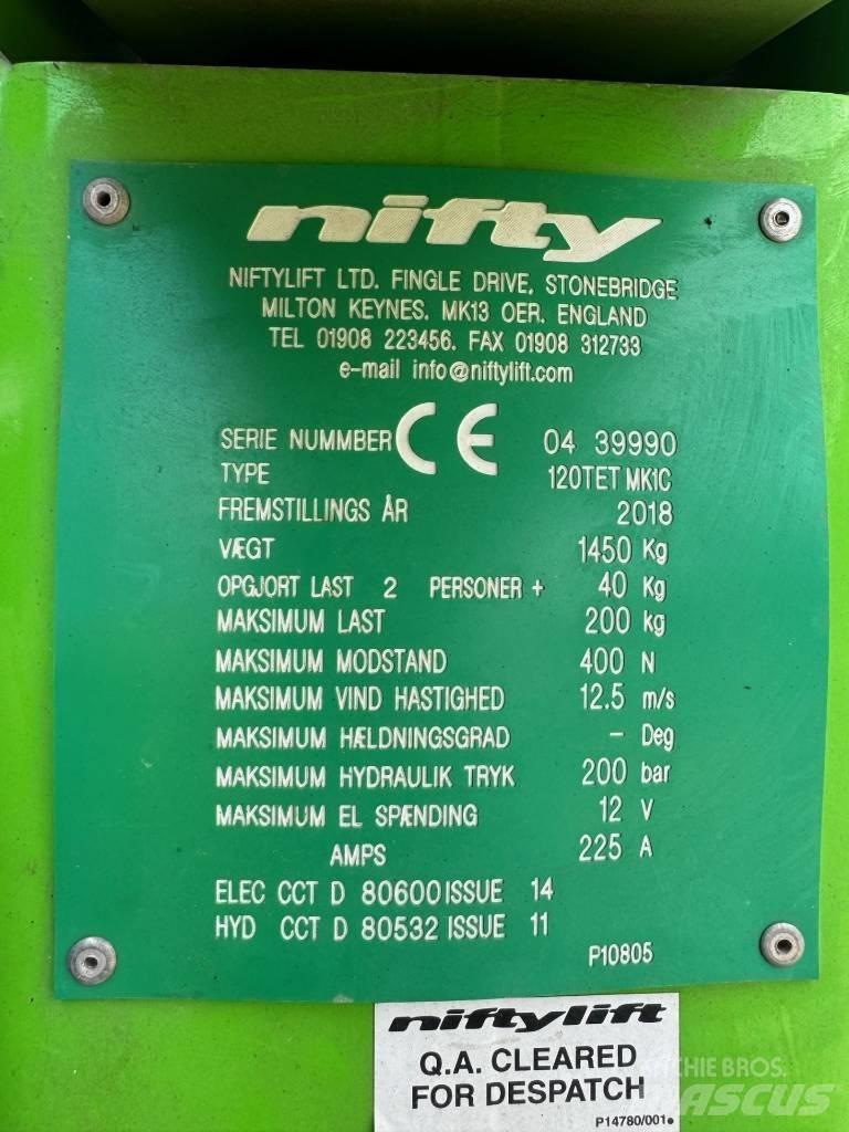 Niftylift 120 T Tilhengerlifter