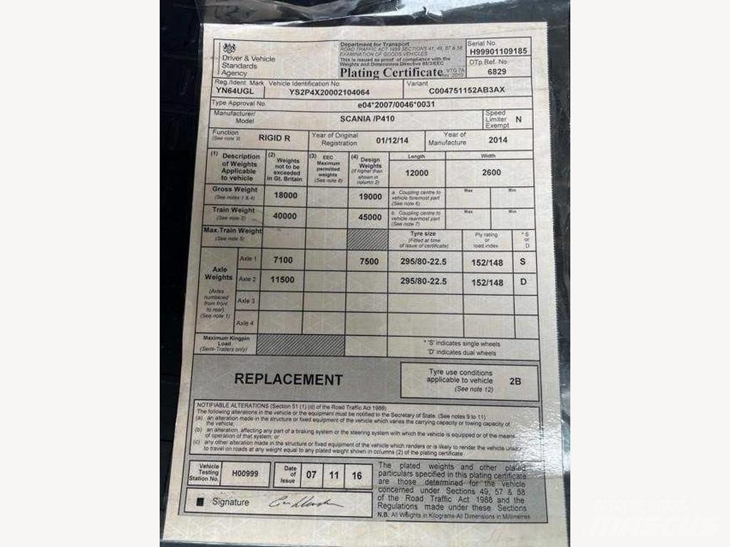 Scania P 410 Planbiler