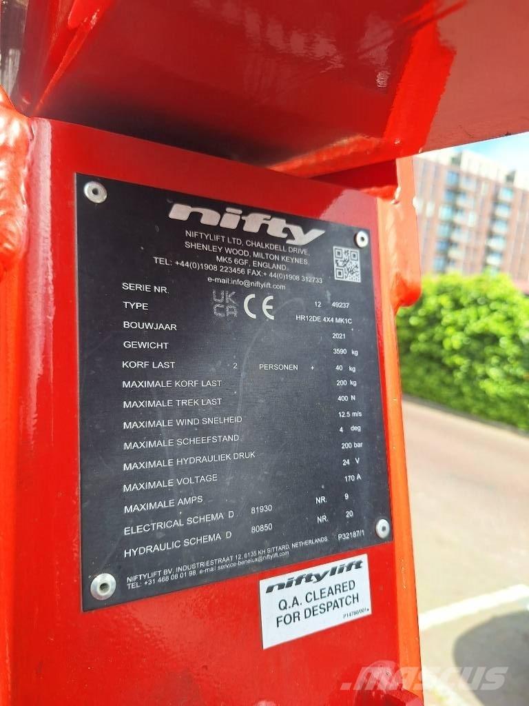 Niftylift HR 12 D E Leddede bomlifter