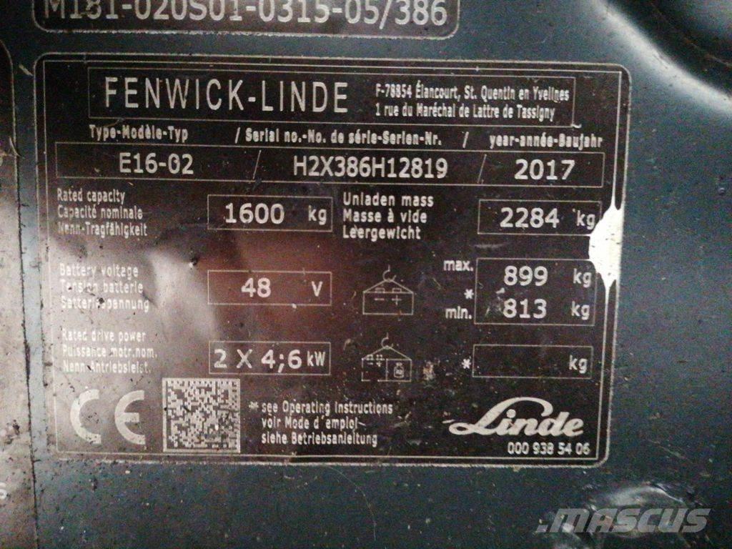 Linde E16-02 Elektriske trucker