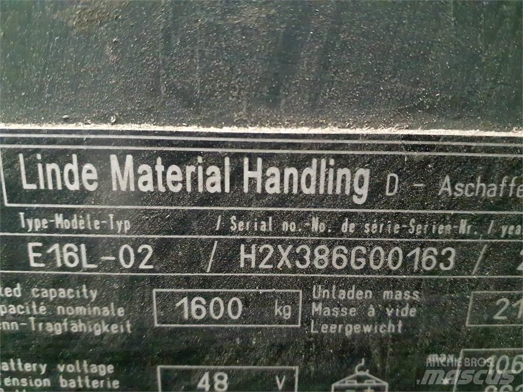 Linde E16L Elektriske trucker