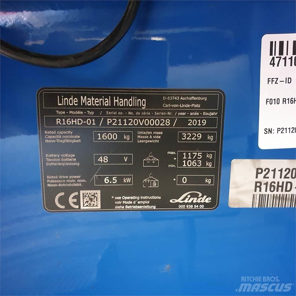 Linde R16HD Skyvemasttruck