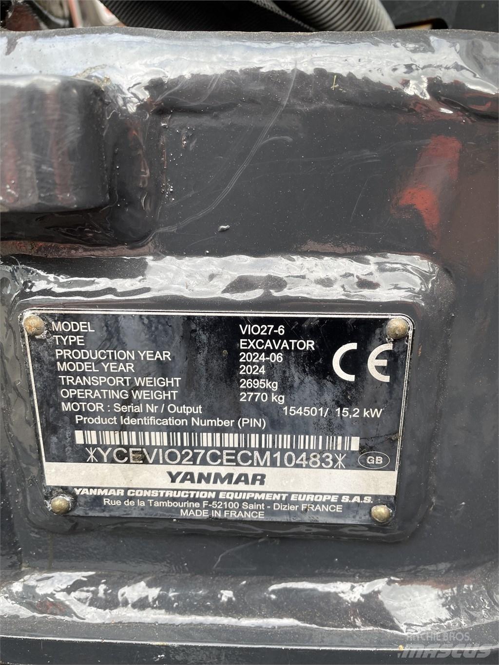 Yanmar Vio 27 Minigravere <7t