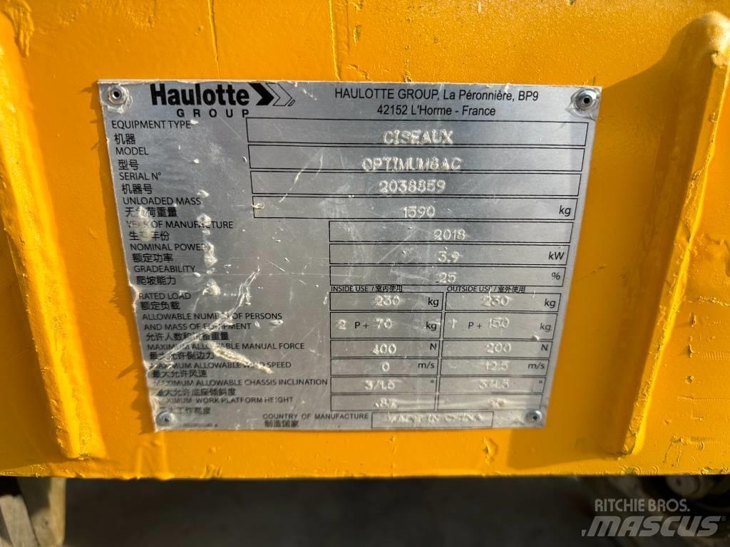 Haulotte OPTIMUM 8 Sakselifter