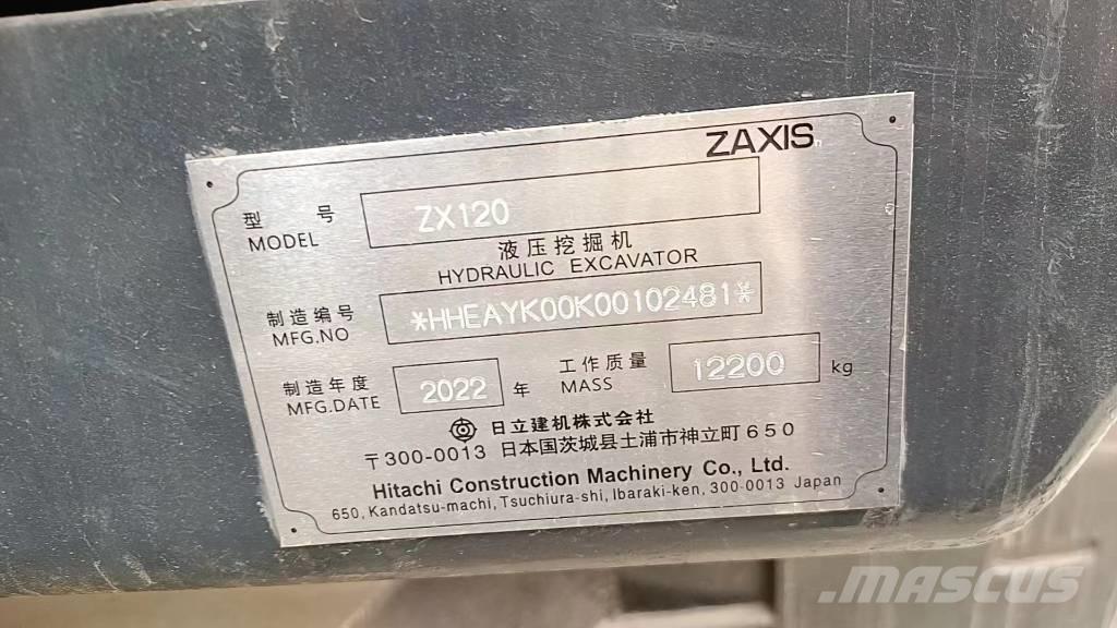 Hitachi ZX 120-6 Minigravere <7t