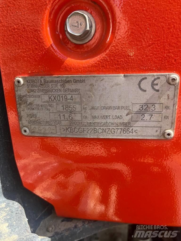 Kubota KX 019-4 Minigravere <7t