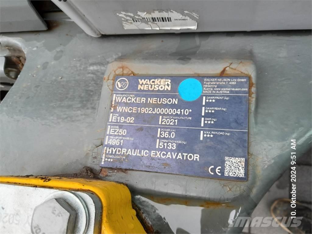 Wacker Neuson EZ50 Minigravere <7t