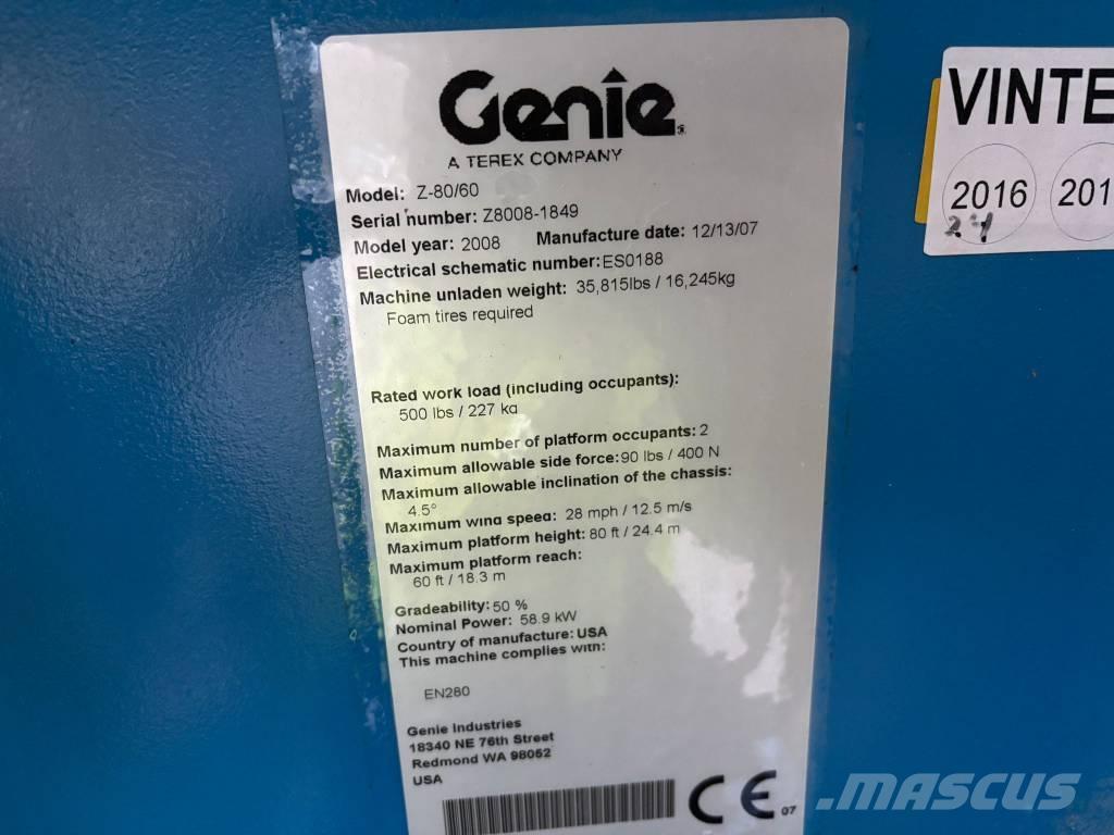Genie Z 80/60 Leddede bomlifter