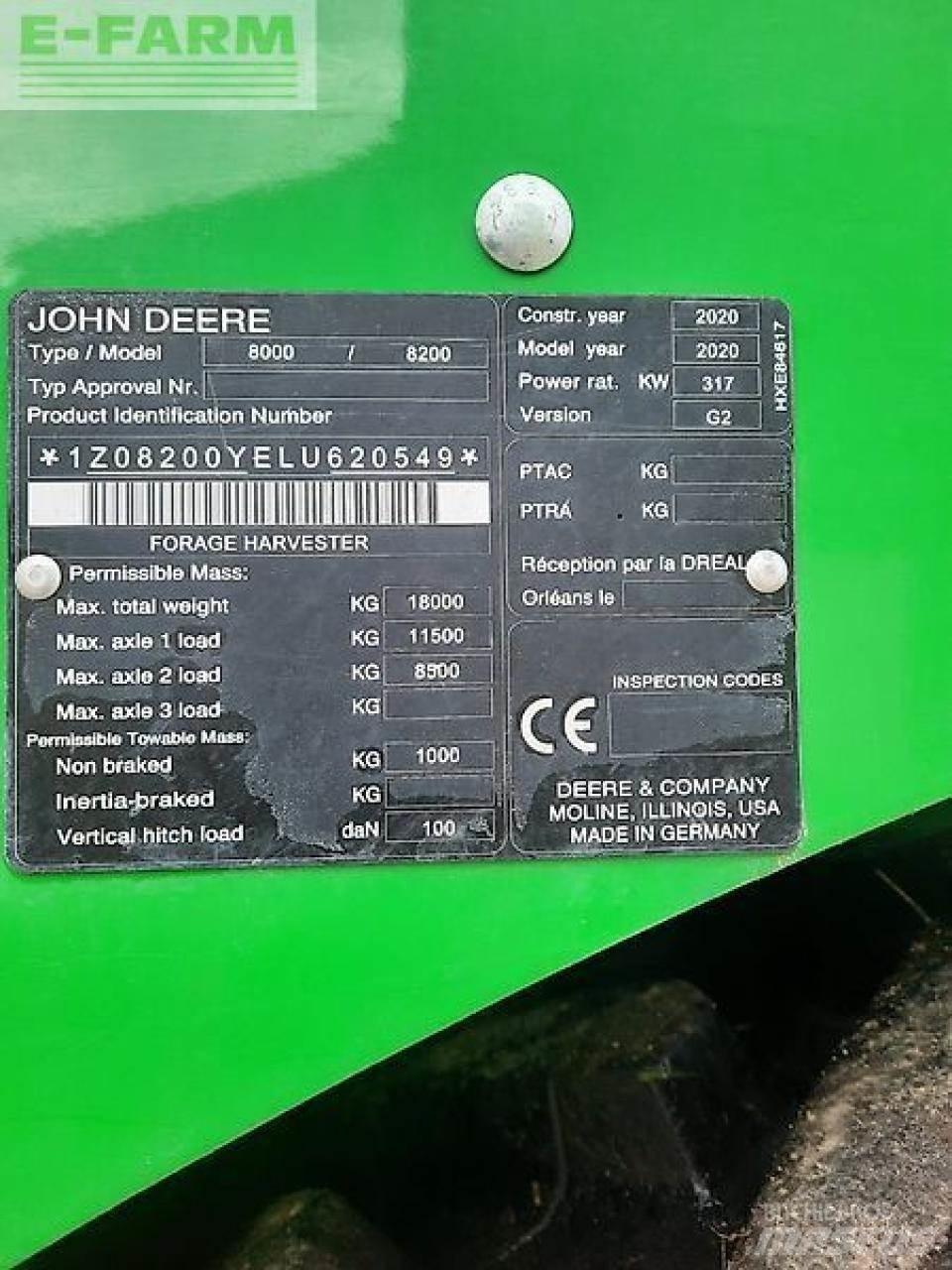 John Deere 8200i Selvdrevne fôrhøstere