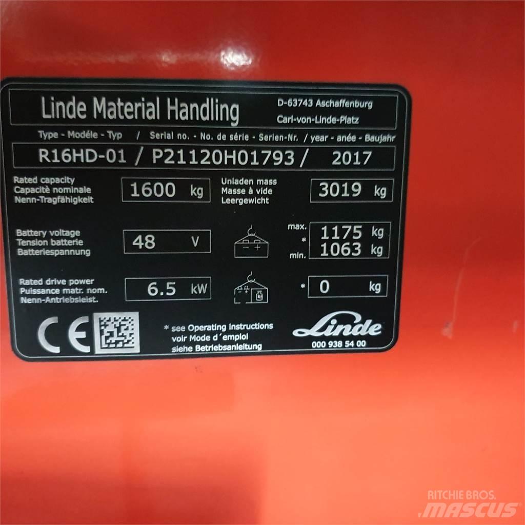 Linde R16HD Skyvemasttruck