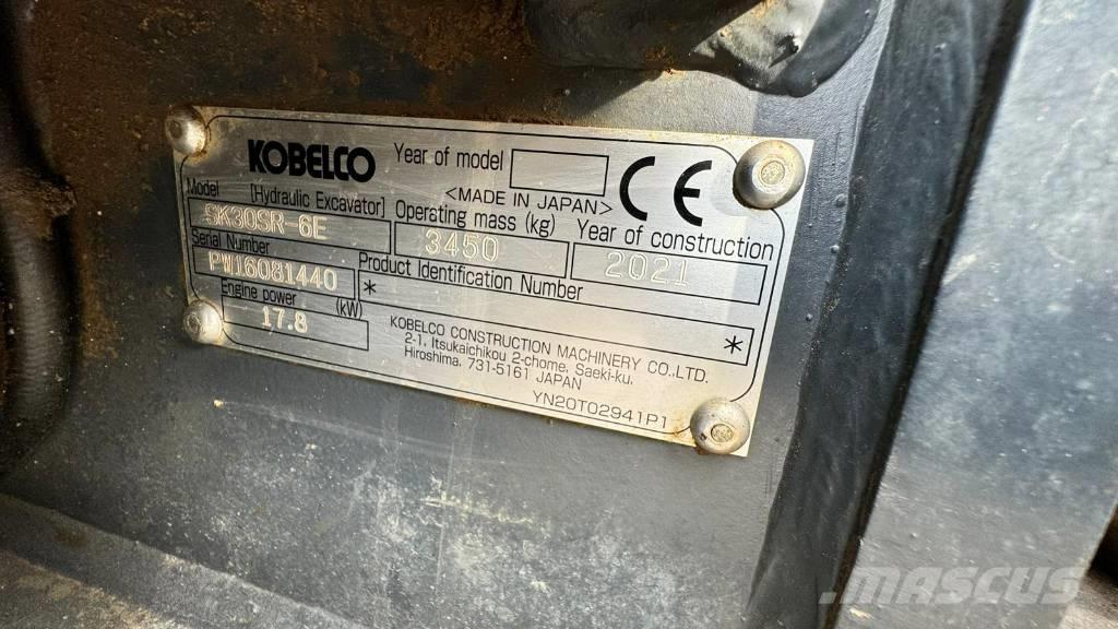 Kobelco SK 30 SR-6E Minigravere <7t