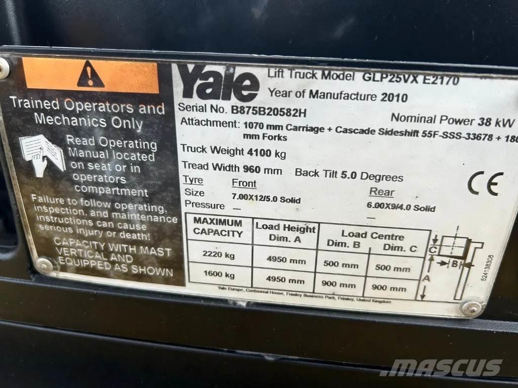 Yale 2.5 Heftruck Propan trucker