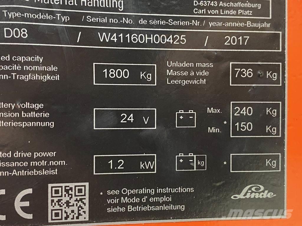 Linde D08 Ledestablere
